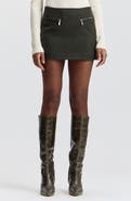 Avec Les Filles Houndstooth A-Line Miniskirt