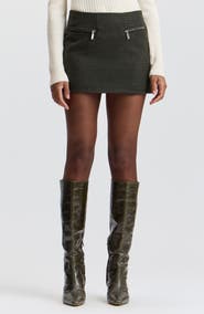 Avec Les Filles Houndstooth A-Line Miniskirt