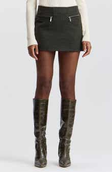 Houndstooth A-Line Miniskirt