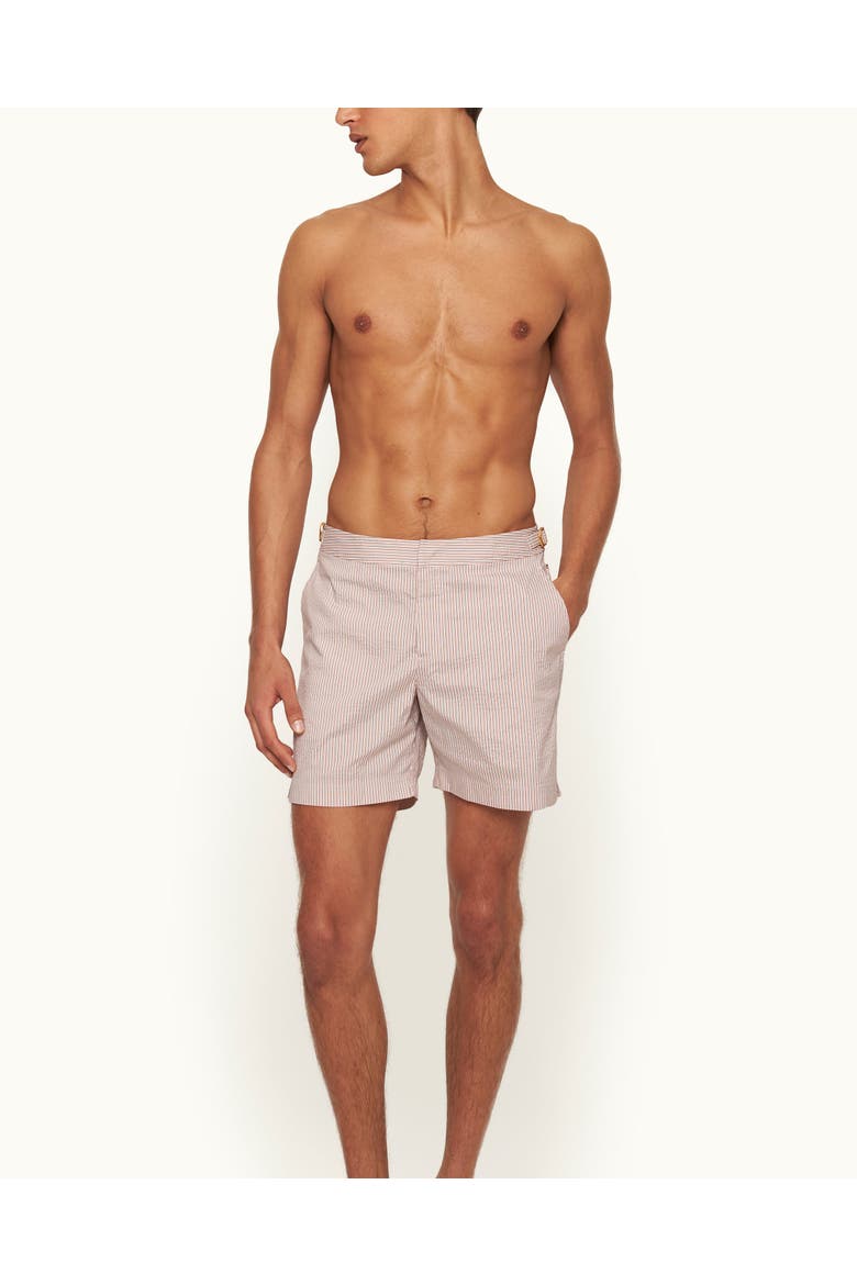 Bulldog Tailored-Fit Swim Shorts, Alternate, color, DESERT PINK