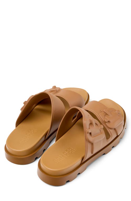 Camper Brutus Slide Sandal In Medium Brown