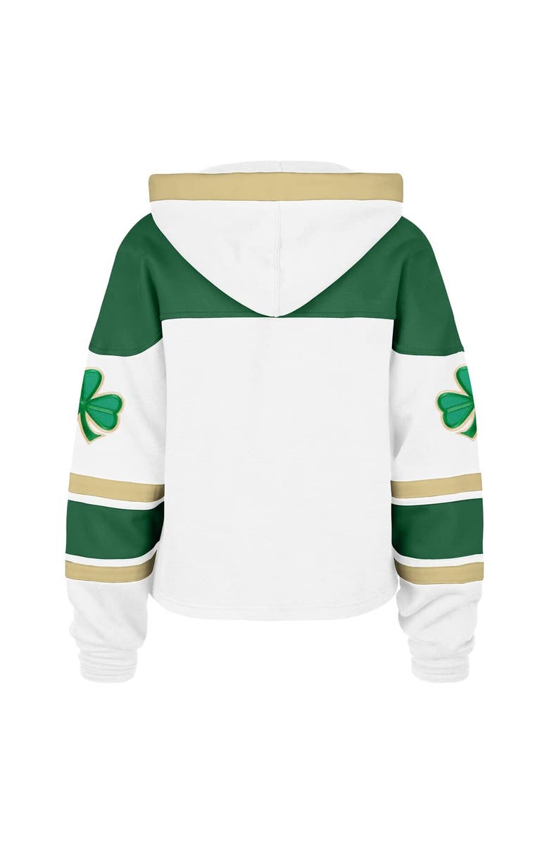 '47 Women's '47  White Boston Bruins McLucky Cropped Lacer Hoodie, Alternate, color, White