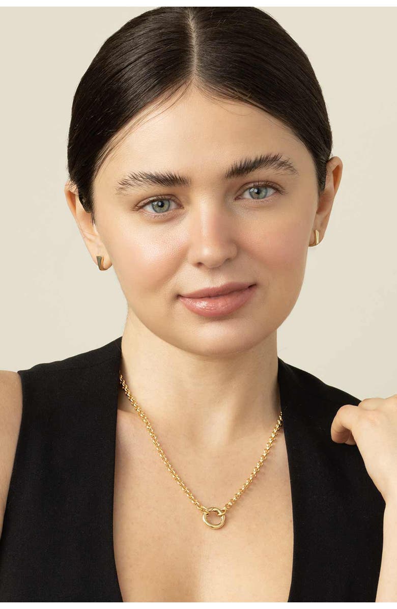 Oradina 14K Yellow Gold Connect Me Round Clasp, Alternate, color, Yellow Gold