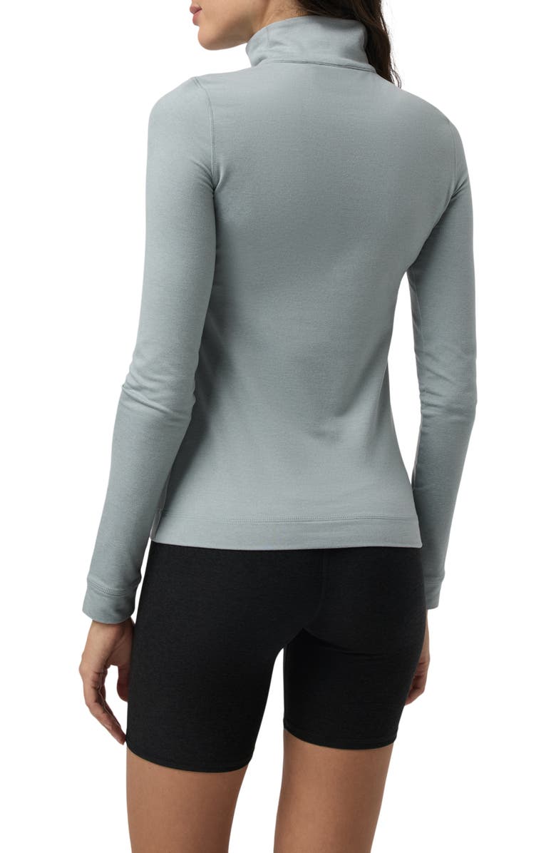 Vuori Halo Essential Half Zip Top, Alternate, color, Chalk Blue Heather