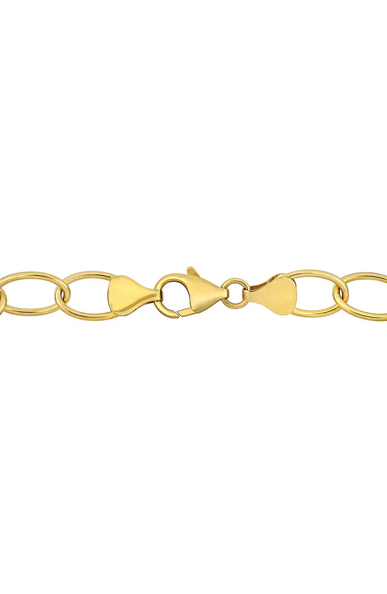 DELMAR Cultured Freshwater Pearl & Circle Link Necklace & Bracelet Set, Alternate, color, Gold