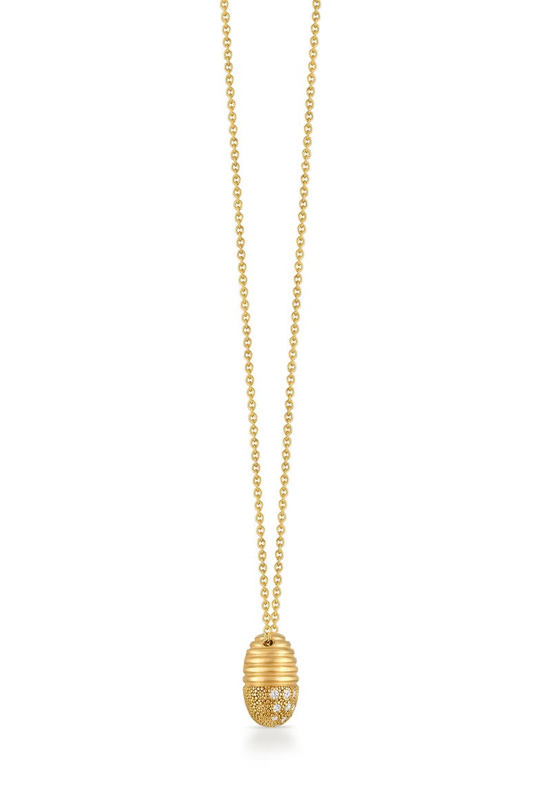 Isla Oval Diamond Pendant Necklace, Alternate, color, YELLOW GOLD
