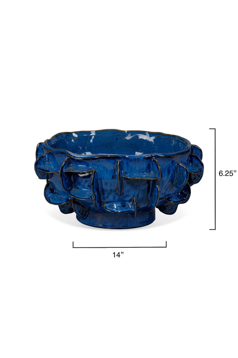 Helios Ceramic Decorative Bowl, Alternate, color, Cobalt Blue