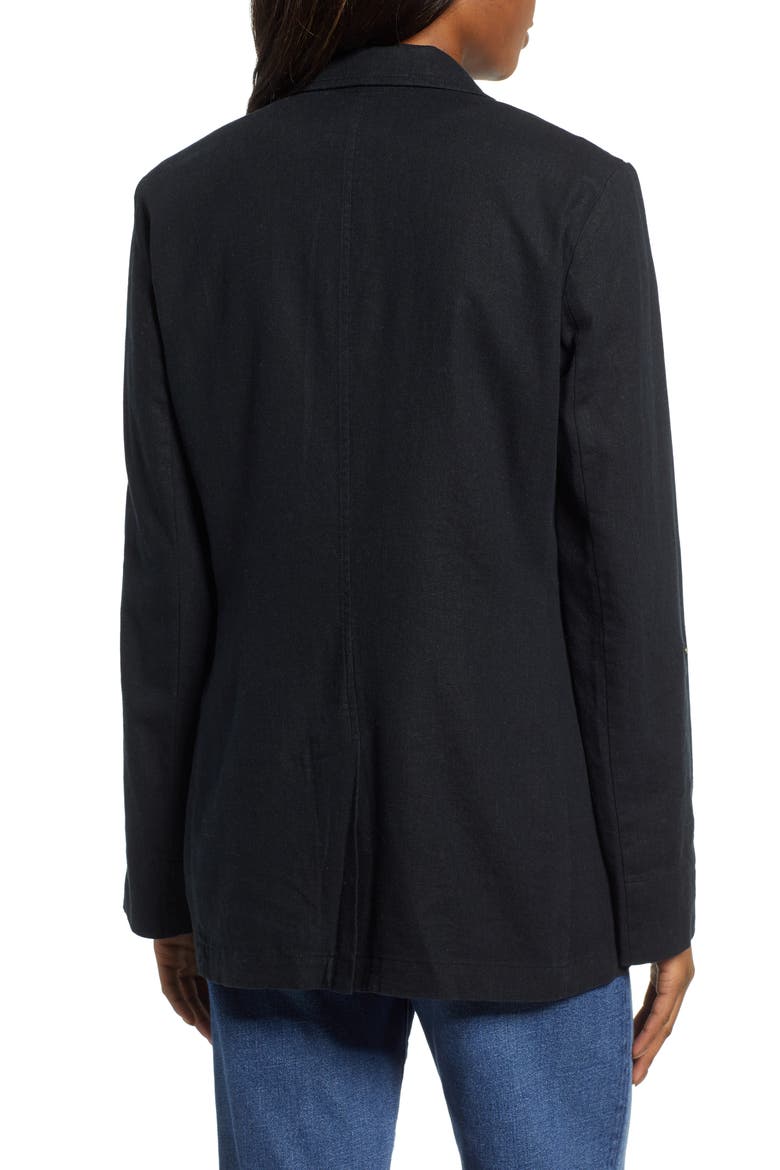 Boyfriend Blazer, Alternate, color, BLACK