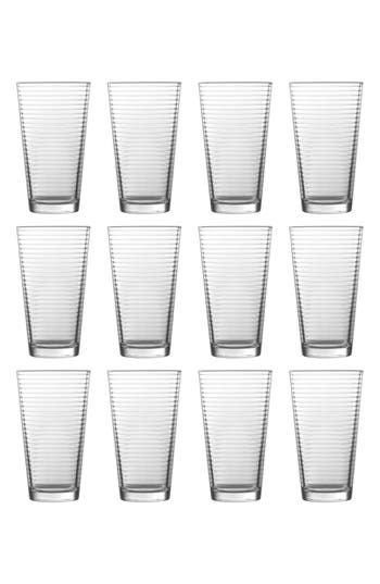 Fortessa Arcade Set Of 12 Highball Glasses In Clear