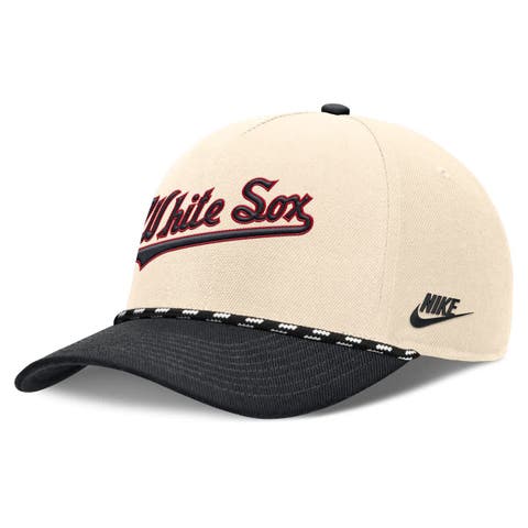 Men
s Nike Natural/Black Chicago White Sox Cooperstown Collection Rise Adjustable Hat