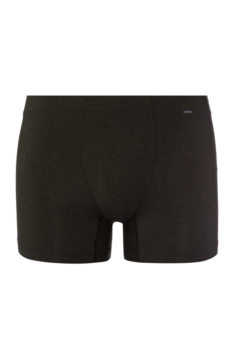 Hanro Casuals Single Jersey Boxer Briefs, Main, color, Earthy Ink Melange