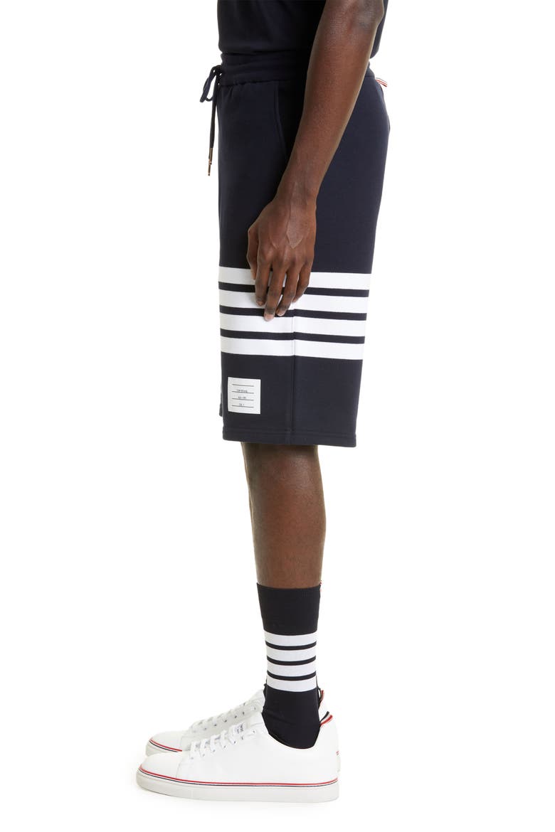 Four Bar Sweat Shorts, Alternate, color, 461 - NAVY
