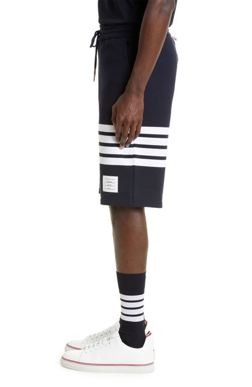 Thom Browne Four Bar Sweat Shorts In White