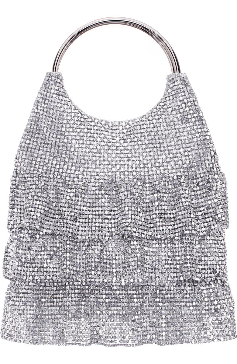 Nina Hippy Mesh Clutch, Alternate, color,