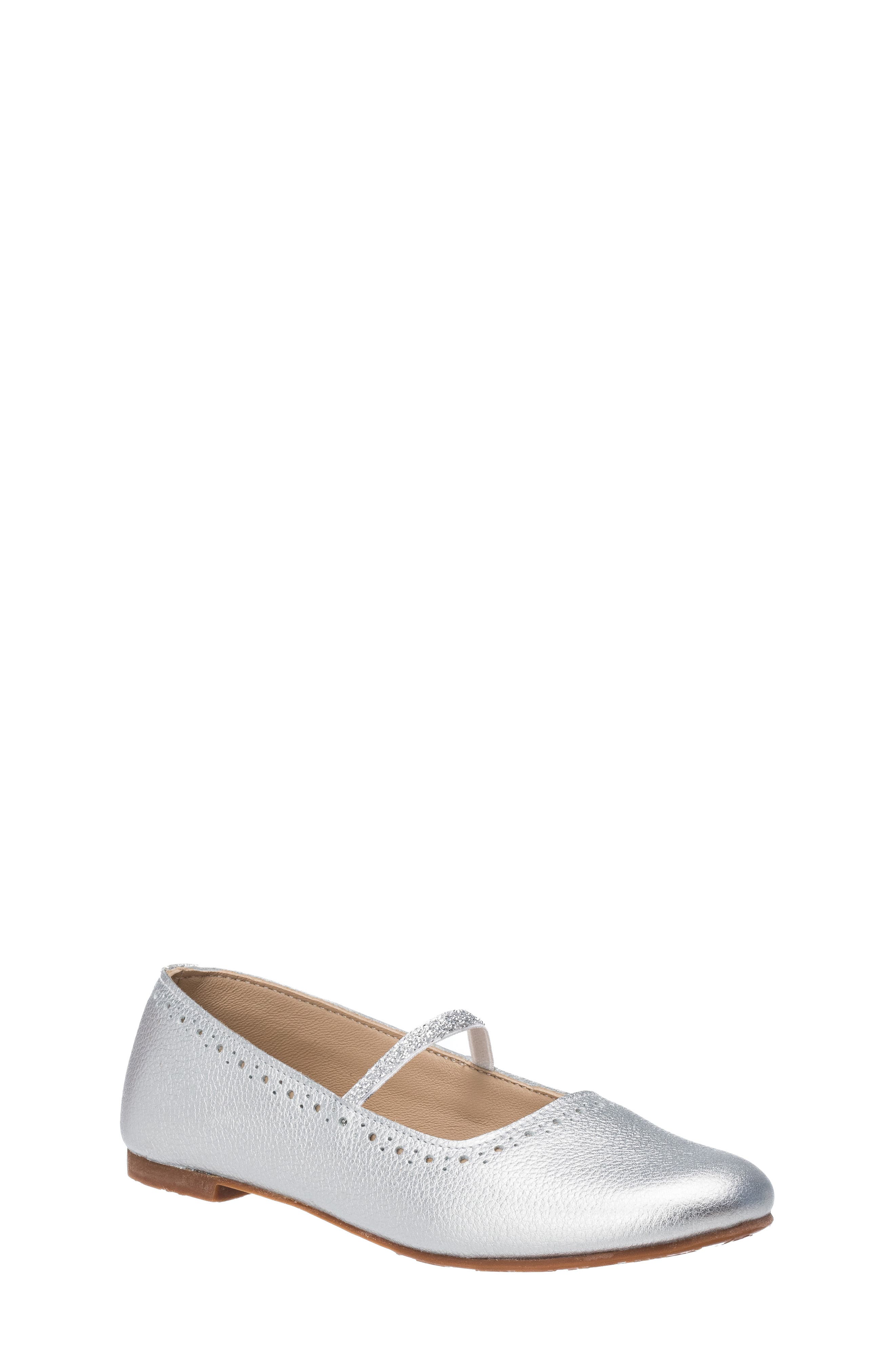 Elephantito Kids
 Sasha Ballet Flat, Main, color, Silver