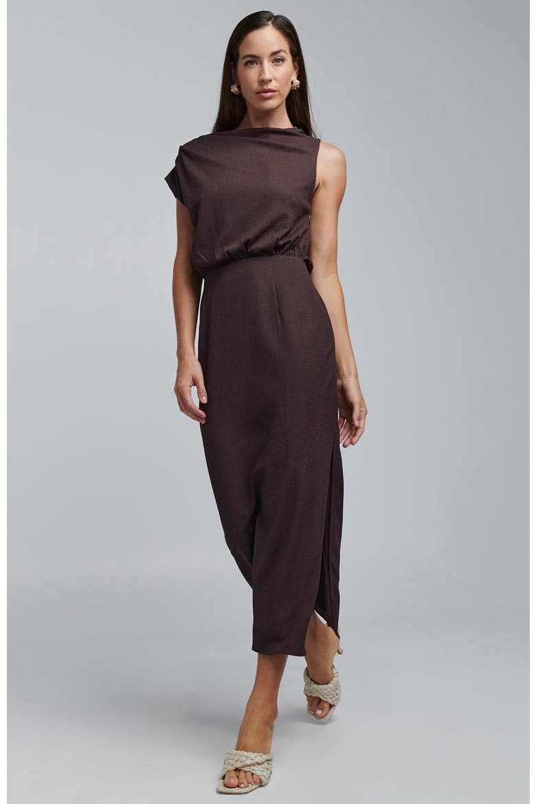 Alias Midi Dress, Main, color, Chocolate