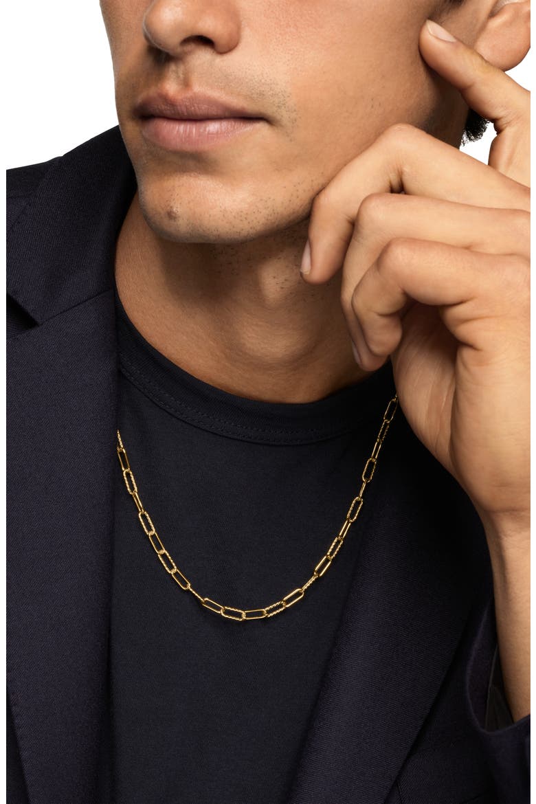 Men's DY Madison® Chain Necklace in 18K Yellow Gold, 4mm, Alternate, color, GOLD