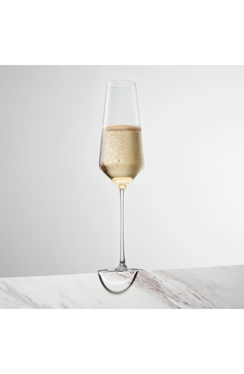 Viski Reserve Liminal Champagne Flutes Set of 4, Alternate, color, Clear
