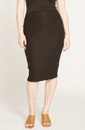 Universal Standard Rib Knit Pencil Skirt
