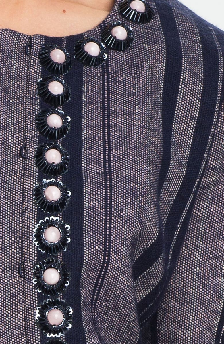 Tory Burch 'Eliza' Embellished Jacket, Alternate, color,