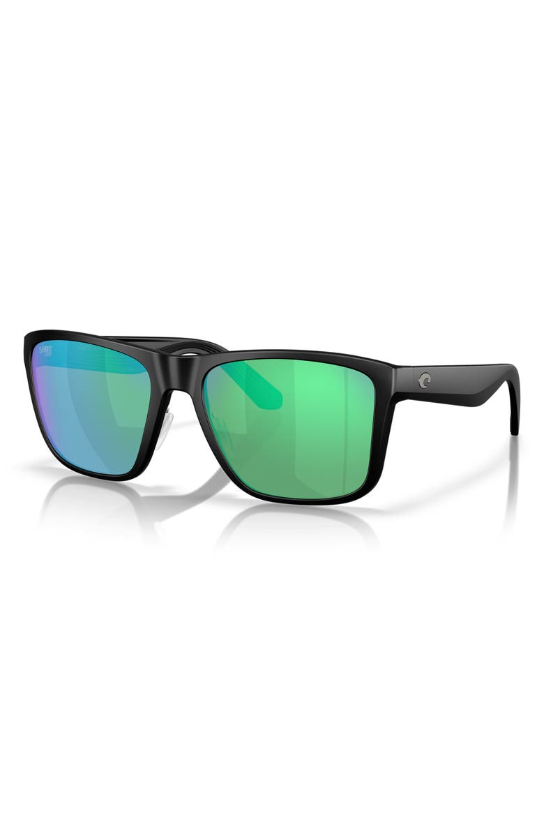 Costa Del Mar Los Alijos 59mm Sunglasses, Alternate, color, Matte Black / Green