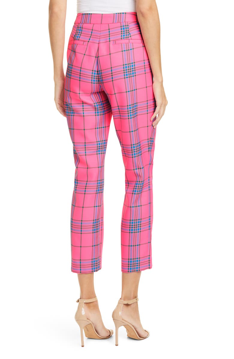 Tanya Taylor Dallas Plaid Ankle Trousers, Alternate, color, 
