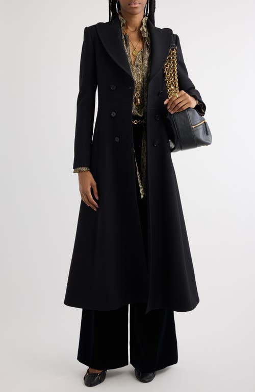 Shop Chloé Ruffle Neck Silk Crêpon Lamé Button-up Shirt In Black Gold