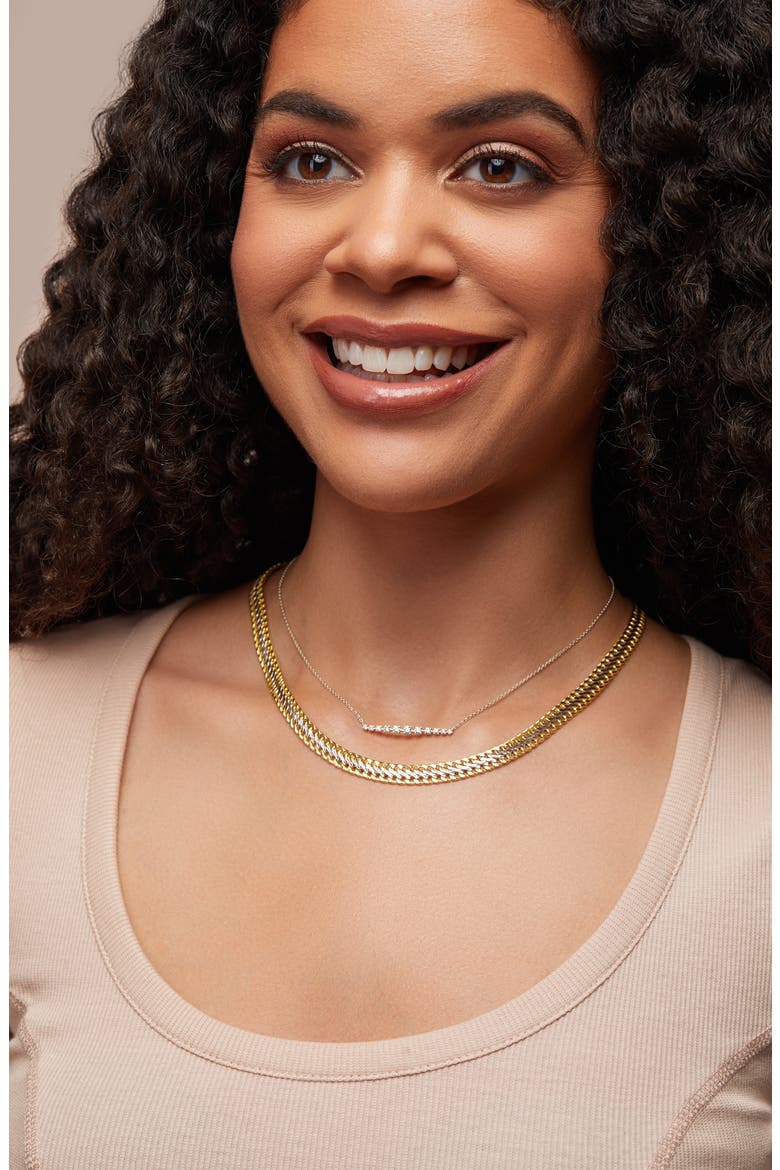 Audrey Diamond Bar Pendant Necklace (Nordstrom Exclusive), Alternate, color, 18KW