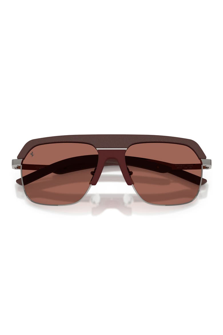 Gender Inclusive 56mm Polarized Pillow Sunglasses, Alternate, color, BURGUNDY / BROWN