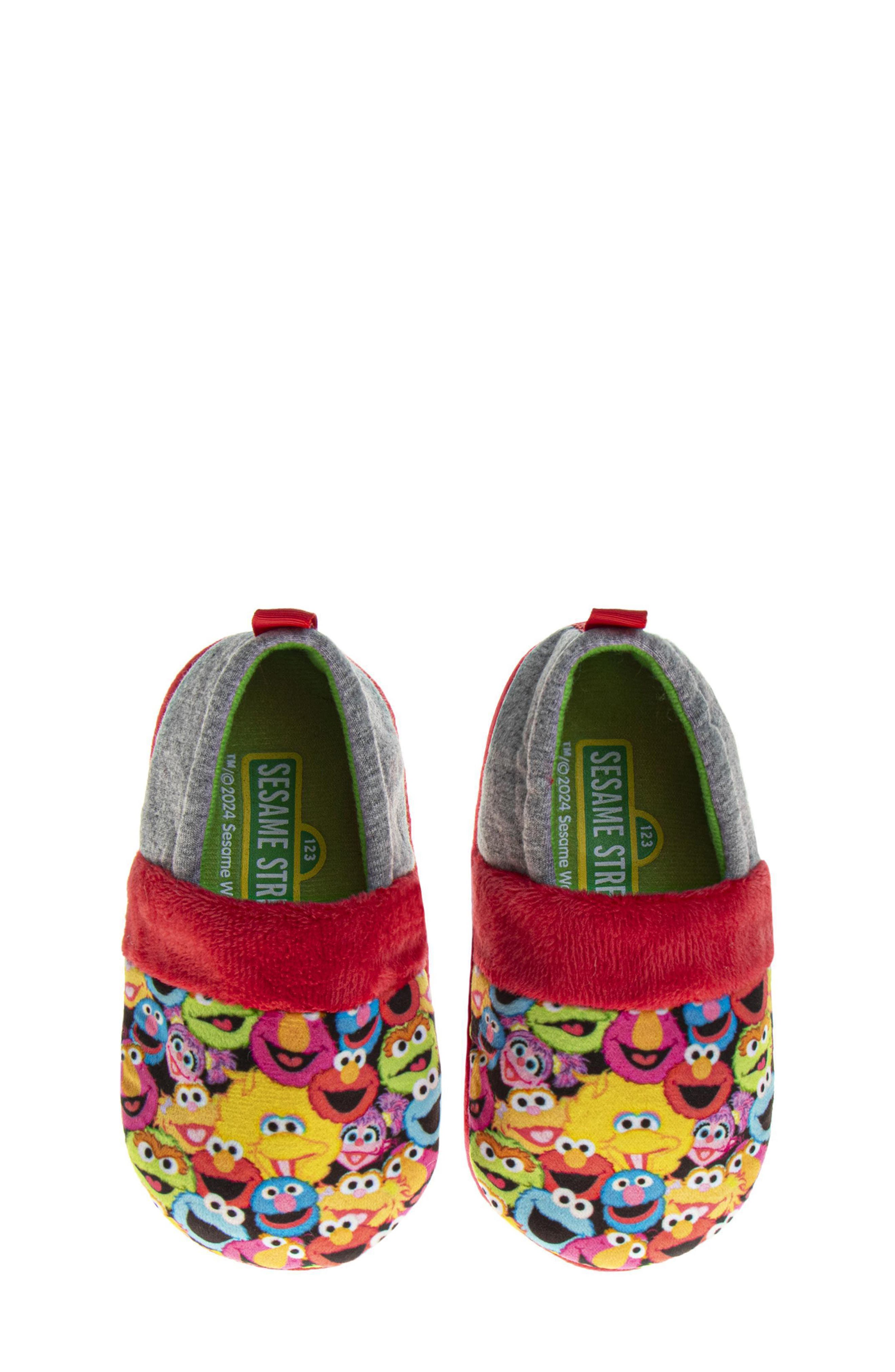 Kids' Sesame Street® All Your Friends Slipper, Alternate, color, RED MULTI