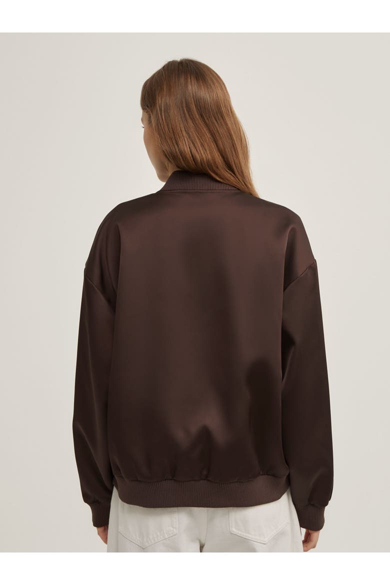 Nylon Bomber Jacket, Alternate, color, Espresso