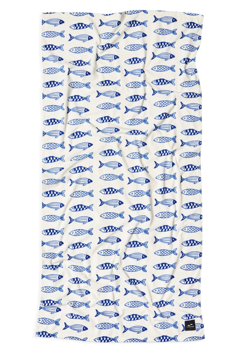 Sardines Beach Towel, Main, color, WHITE