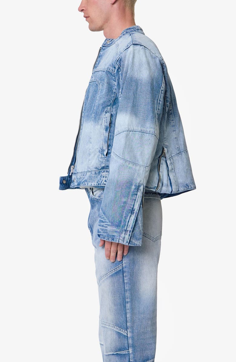mnml Paneled Moto Denim Jacket, Alternate, color,