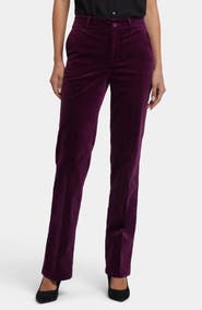 NYDJ Straight Leg Velveteen Trouser Pants