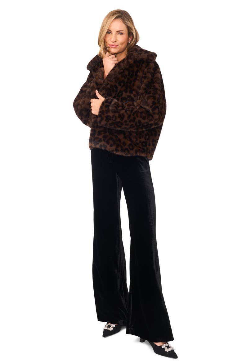 Crop Faux Fur Coat, Alternate, color, RICH BLACK