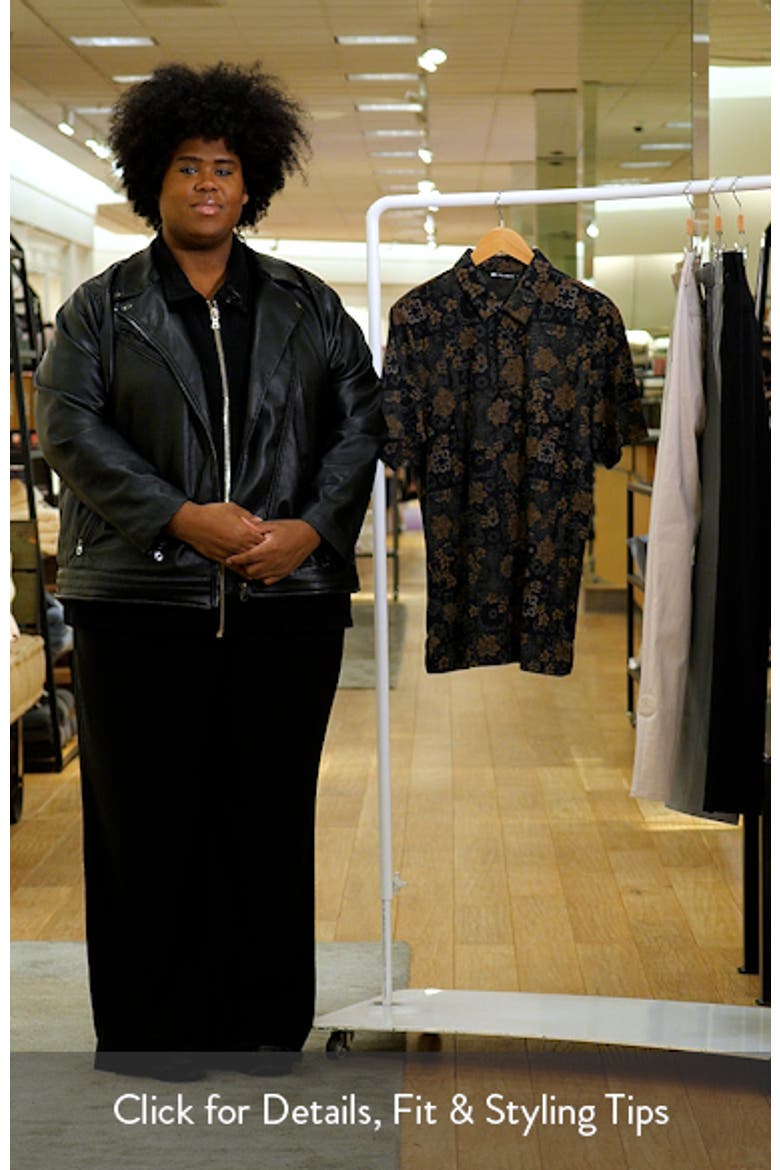 Speaking my Language Floral Short Sleeve Piqué Button-Up Shirt video