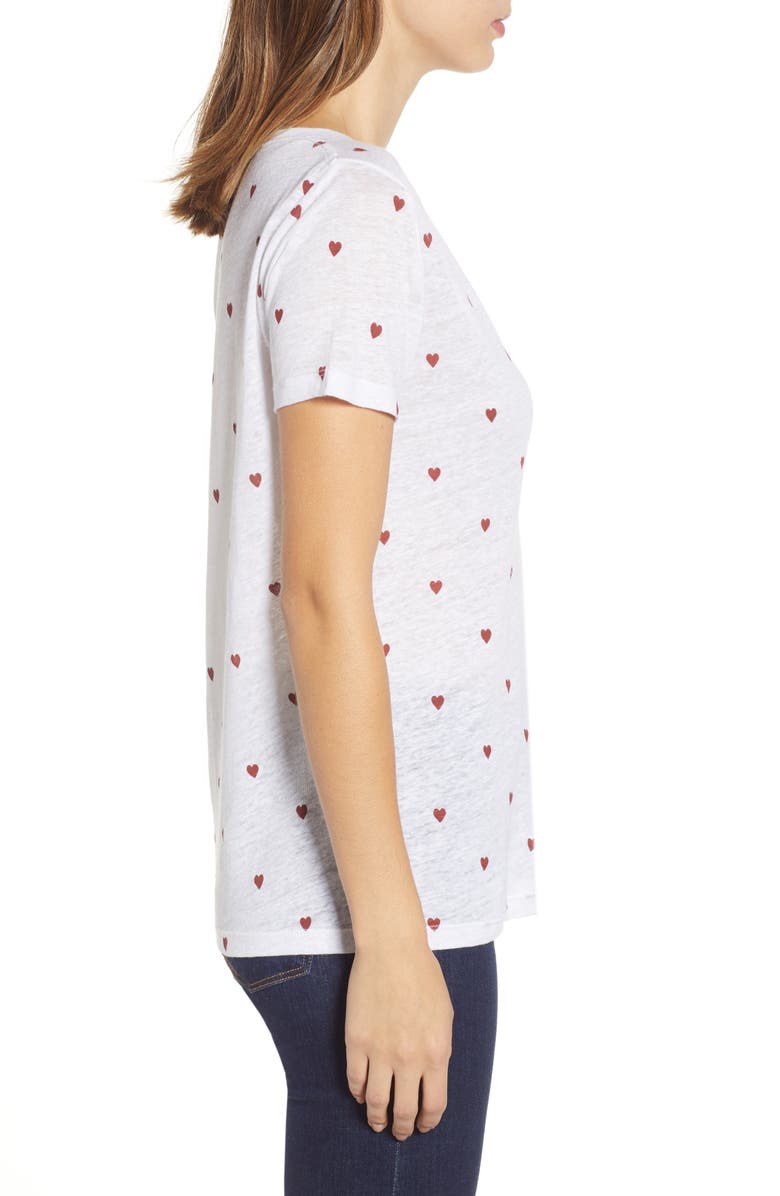 Rails Cara Heart Print Tee, Alternate, color, 