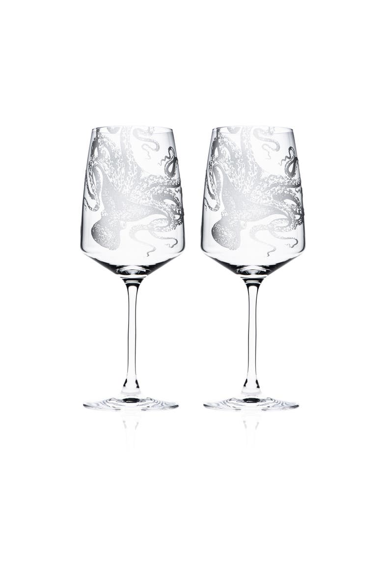 Lucy Red Wine Glasses, Set of 2, Alternate, color, CLEAR
