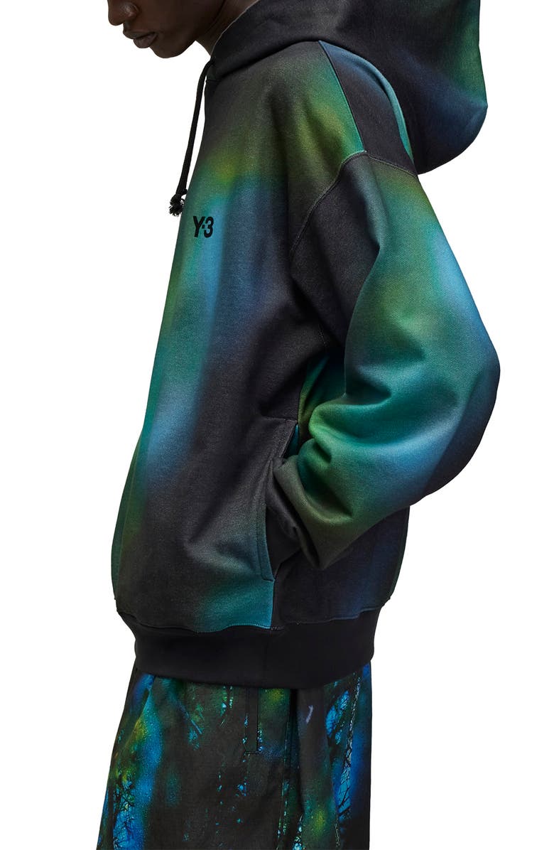 Y-3 Allover Print French Terry Hoodie, Alternate, color, 