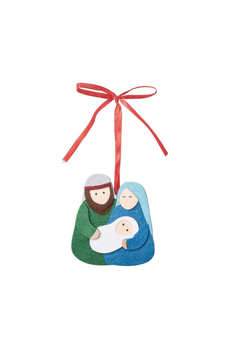 Nativity Felt Ornament, Main, color, Blue