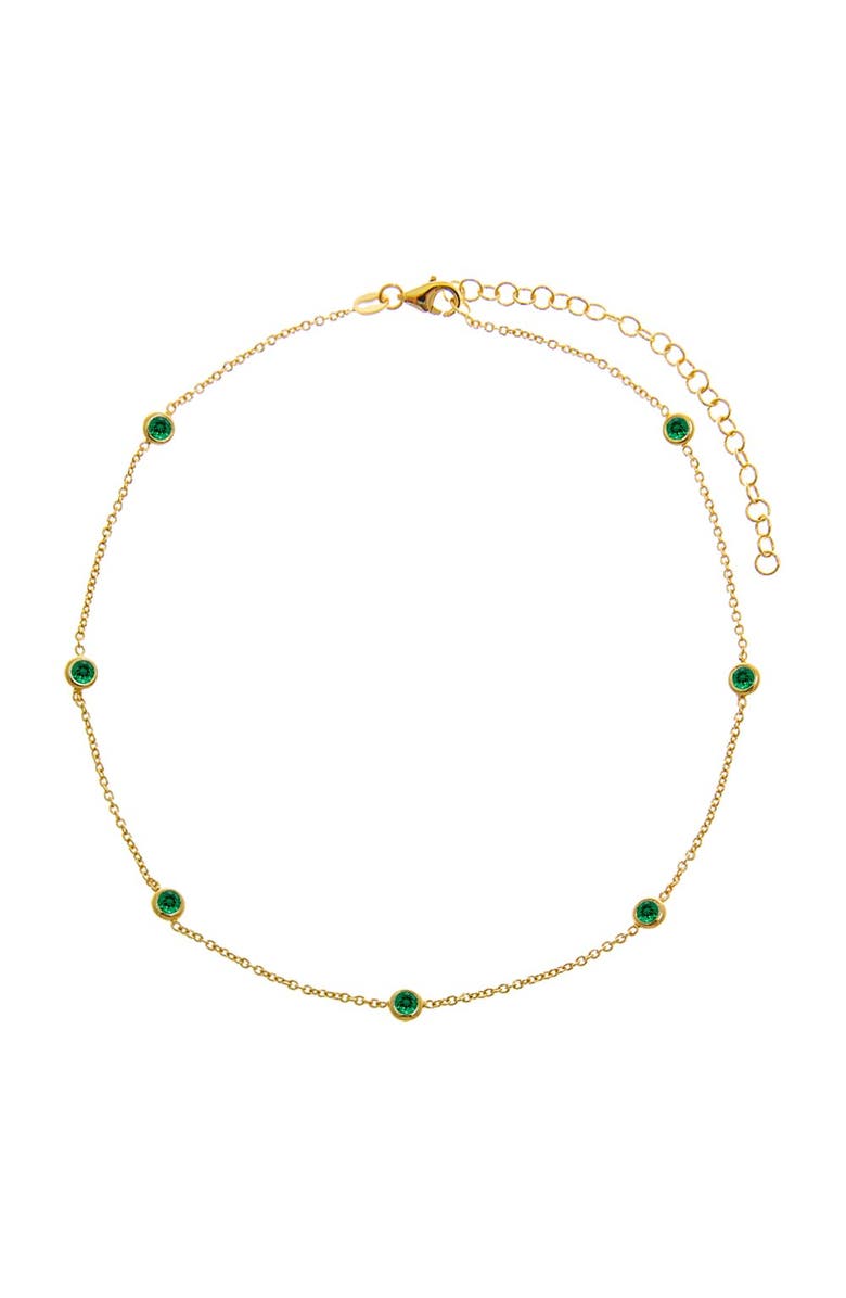 BY ADINA EDEN Emerald Green Diamond By The Yard Choker, Main, color, Emerald Green