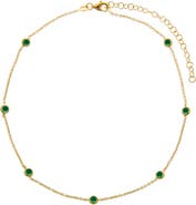 BY ADINA EDEN Emerald Green Diamond By The Yard Choker