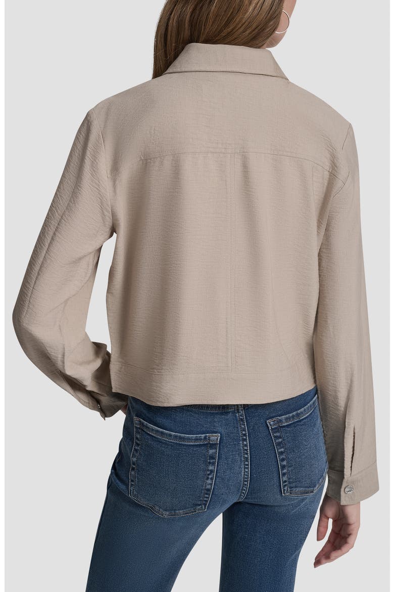 Twill Trucker Jacket, Alternate, color, PEBBLE