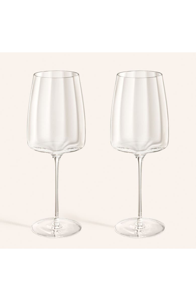Zsa Zsa Zsu Poznan Glass White Wine Glass  17 Oz. Transparent Set Of 2, Main, color, Clear
