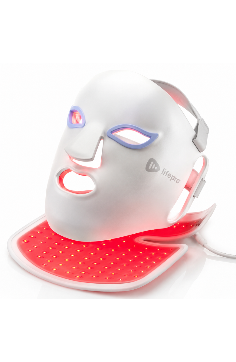 Lifepro Silicone LED Face Mask Redlight therapy with RBG light Portable LED mask, Main, color, Pro White