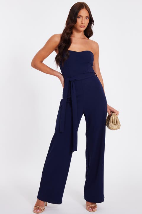 Scuba Crepe Bandeau Jumpsuit