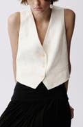 MANGO Linen Vest
