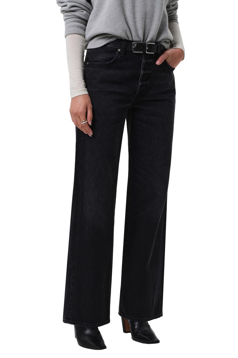 Annina Straight Leg Jeans, Main, color, RAINE WASHED BLACK