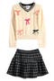 Kids' Bow Sweater & Skirt Set