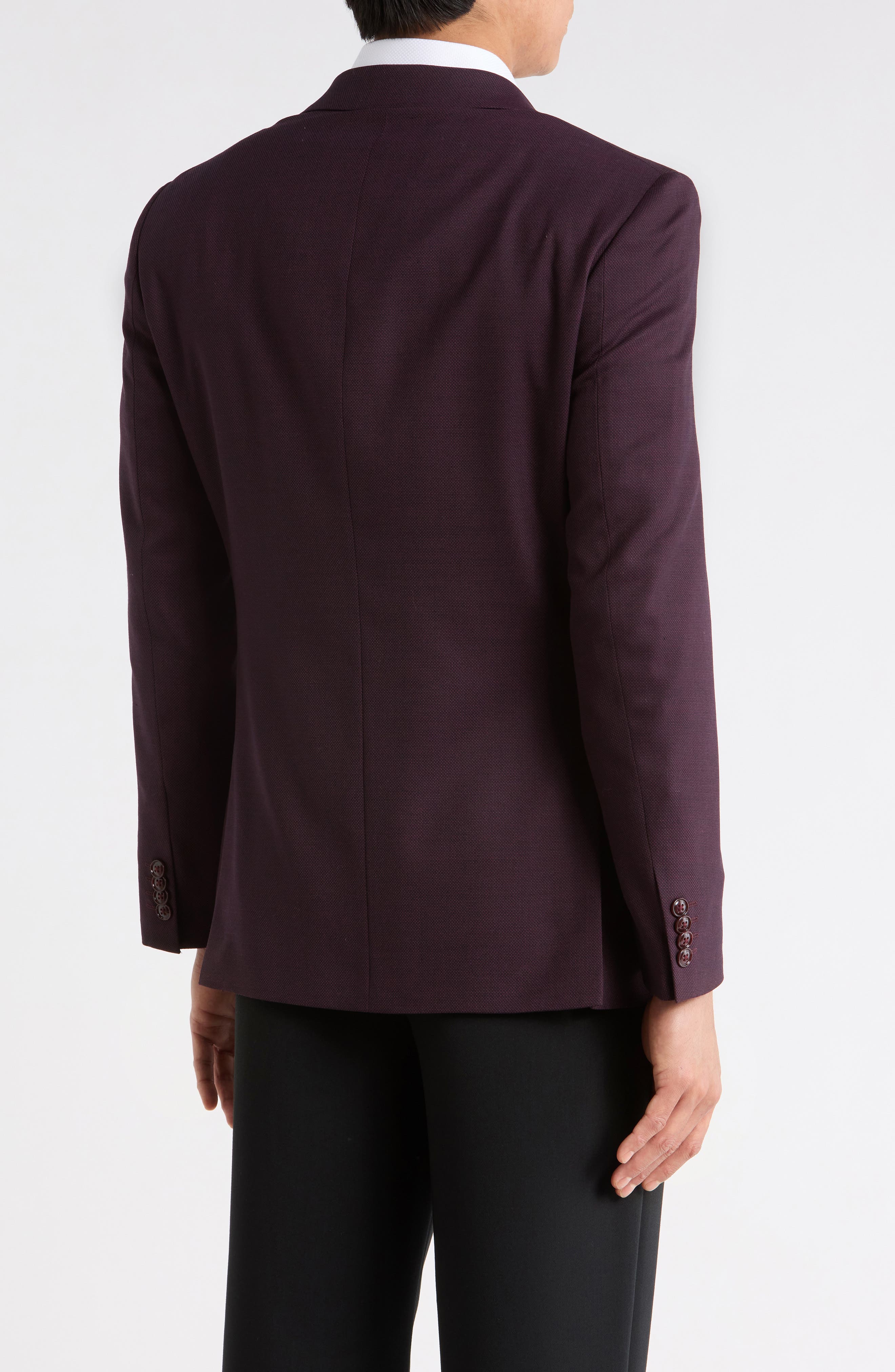 Notch Lapel Wool Blend Blazer - image 2
